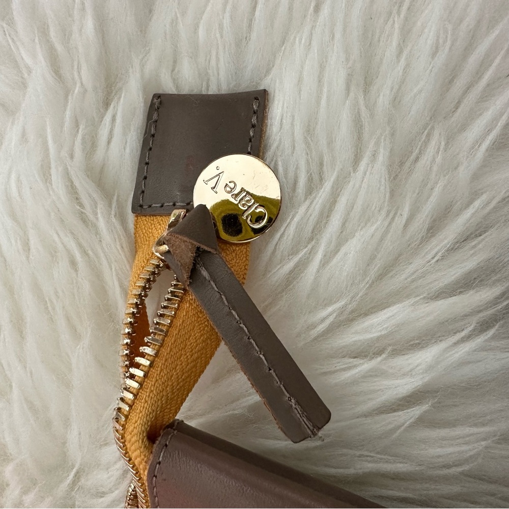 Clare V Taupe Leather Tote Le Zip Sac - Picture 6 of 7